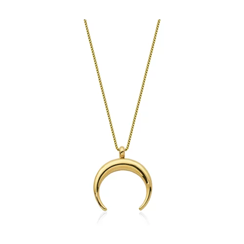 CJ Steelx Crescent Moon Necklace - Gold