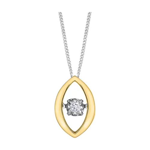 Diamond Solitaire Pendant in 10K Yellow Gold (0.02 CT.)