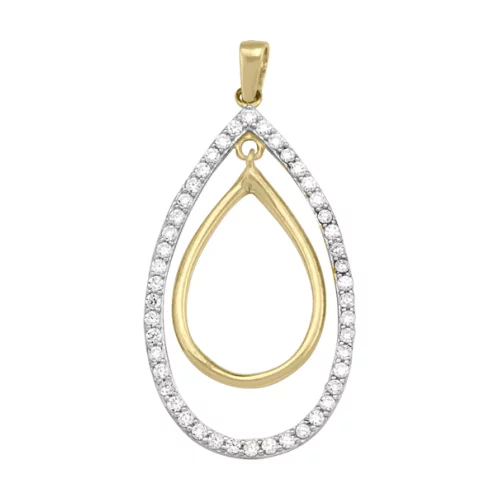 10K white gold CZ fashion Pendants