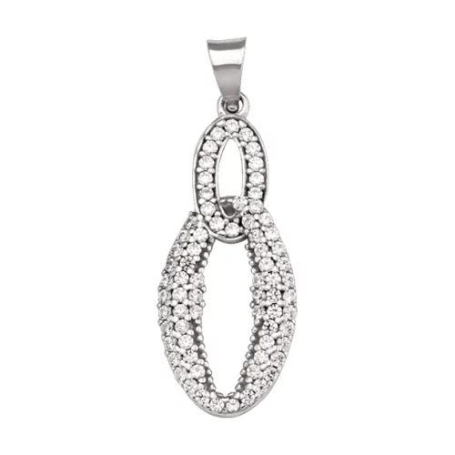 10K white gold CZ fashion Pendants