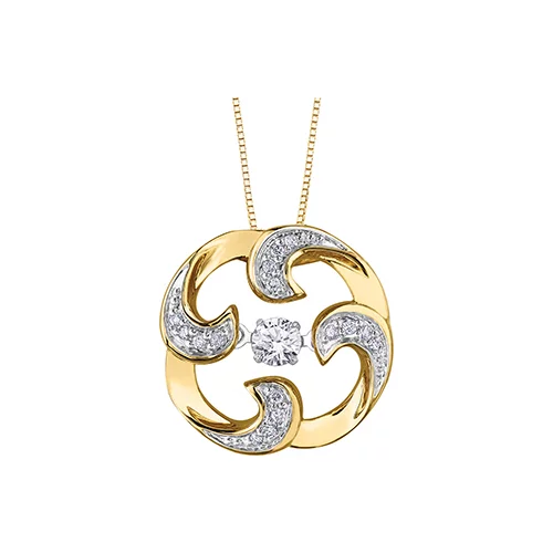 Diamond Pendant in 10K White Gold (0.028-0.09 CT. T.W.) - Gold