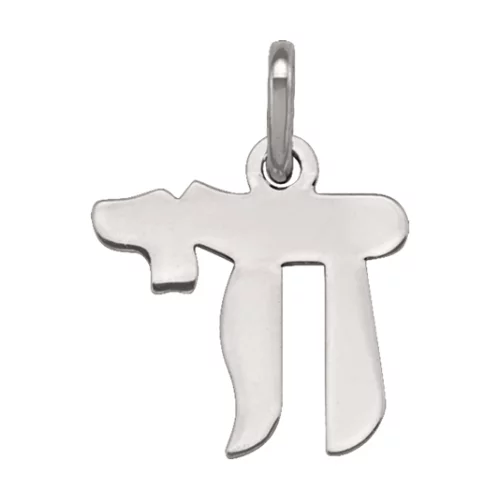 Pendentifs Chai en or blanc 14 carats