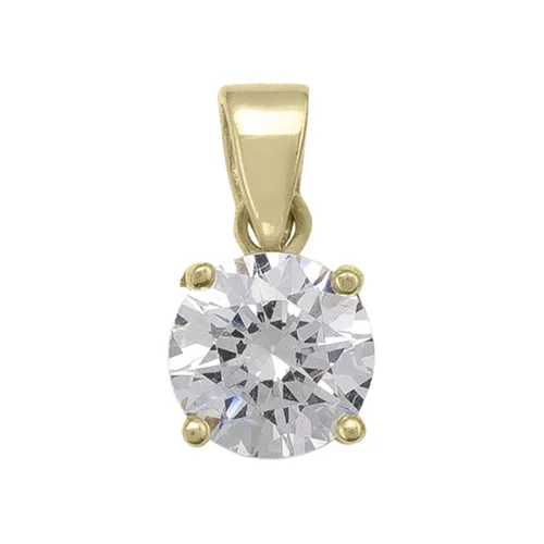 10K Gold Cubic Zirconia Pendants - 1.3gm