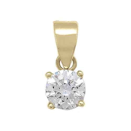 10K Gold Cubic Zirconia Pendants - 0.8gm