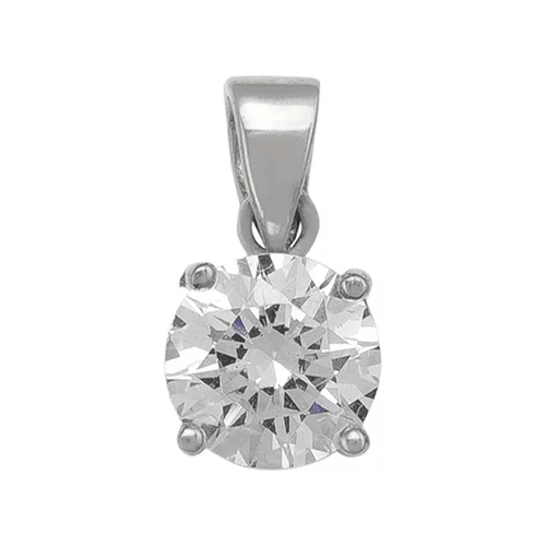 10K Silver Cubic Zirconia Pendants - 1.3gm