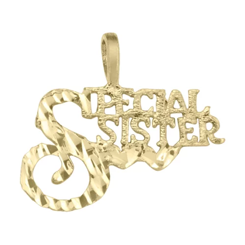10K gold charm - Special Sister