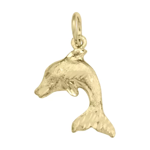 10K gold charm - Dolphin