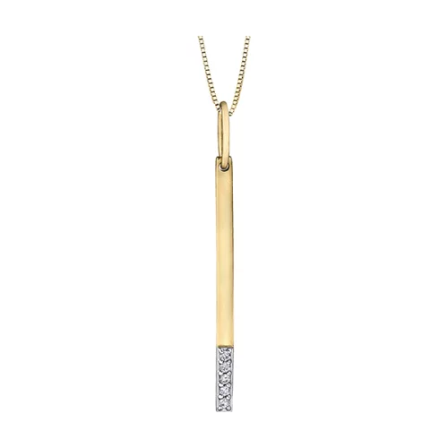 Diamond Pendant in 10K (0.1 CT. T.W.) - Silver and Gold