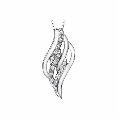 Diamond Pendant in 10K (0.12 CT. T.W.) - Silver