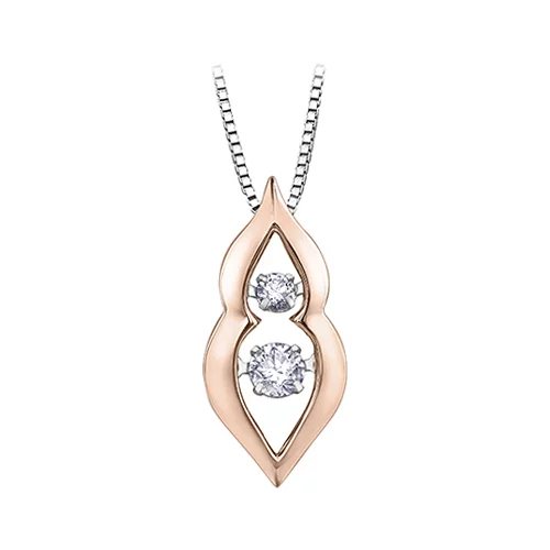 Diamond Pendant in 10K (0.15 and 0.05 CT. T.W.) - Rose