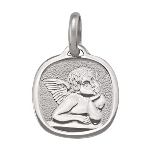 18K White Gold Thinking Angel Pendants - 1.6gm