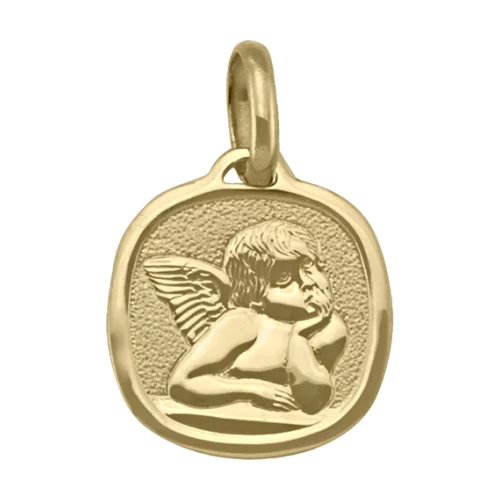 14K Gold Thinking Angel Pendants