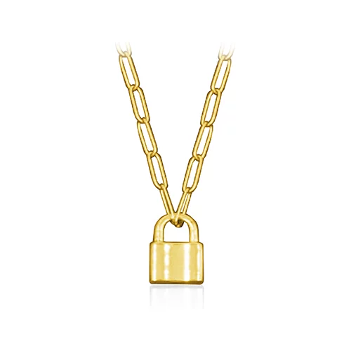 CJ Steelx Lock Pendant - Gold