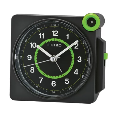 Réveil de bureau Seiko QHE183K - Noir et Vert