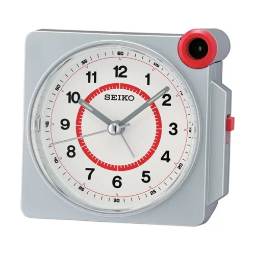 Réveil de bureau Seiko QHE183S - Blanc et rouge