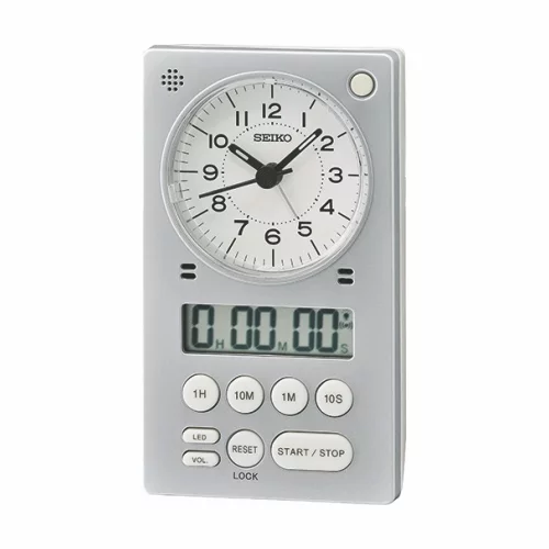 Réveil de bureau Seiko QHE190S - Argent