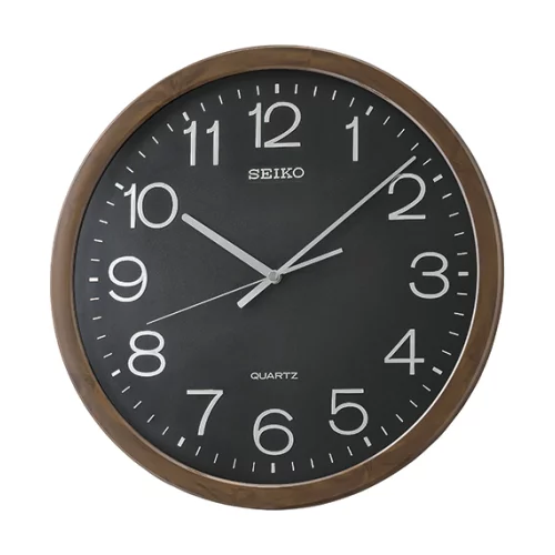 Seiko QXA806A Wall Clock - Brown & Black