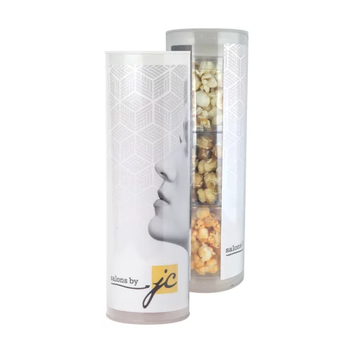 Tube cadeau de 3 pièces avec popcorn