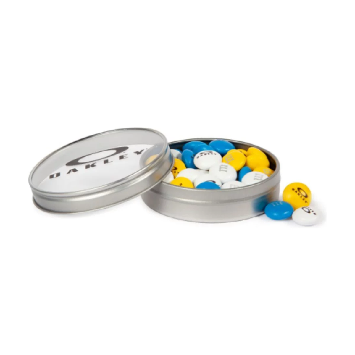 1.5 oz. Personalized M&M'S® in Silver Tin with Custom Lid | Creapub.ca