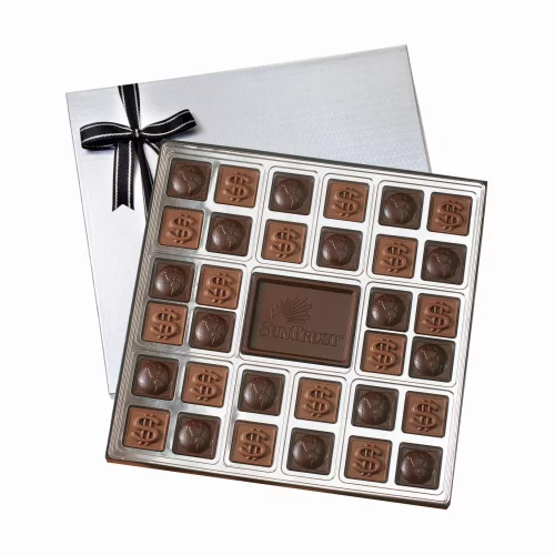 Boîte cadeau de 32 carrés de chocolat