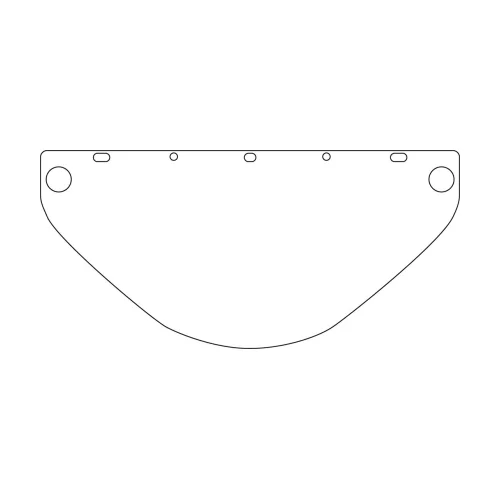Visière de sécurité universelle Dynamic™ en PETG - Épaisseur de 0,04"