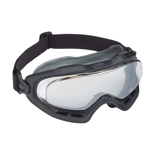 Lunettes de protection Phantom OTG Indirect Vent avec monture noire, verre I/O et revêtement 4A - sangle FR.
