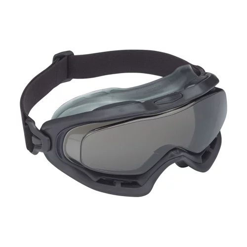 Lunettes de protection Phantom OTG Indirect Vent avec monture noire, verre intérieur/extérieur et revêtement 4A - Sangle FR