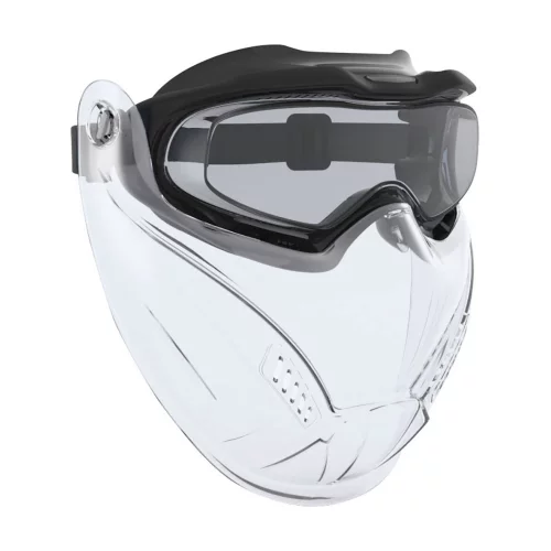 Lunettes de protection Phantom OTG Indirect Vent avec écran transparent, monture noire, verre transparent et revêtement 4A - FR Stra