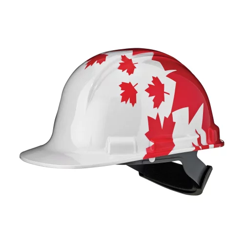 The Whistler Sure-Lock Ratchet Hard Had w/Red Canadian Maple Leaf Design