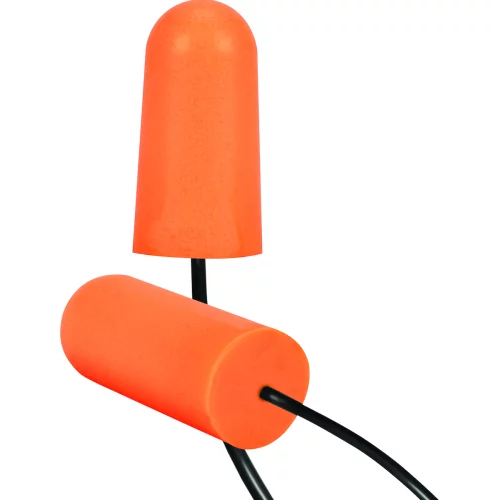 Bouchons d'oreilles en mousse de polyuréthane souple jetables Mega Bullet™ Plus avec cordon - SNR 33