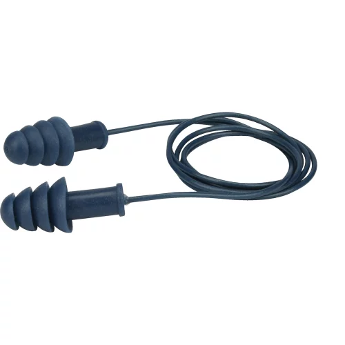 Bouchons d'oreille en TPR réutilisables avec cordon détectable en métal PIP® - SNR 27