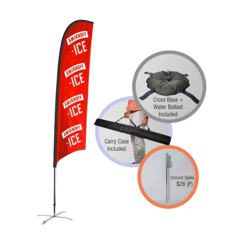 Bannière drapeau en forme de nœud (double face)