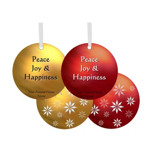 Ornements métalliques ronds de 4 pouces