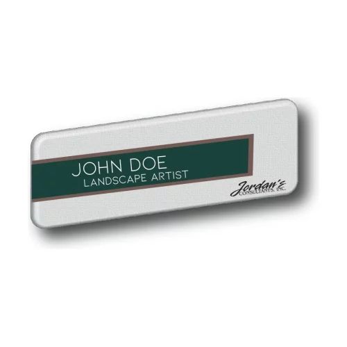 White Aluminum 1" x 3" Name Tags