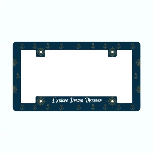 Cadre de plaque d'immatriculation en aluminium de couleur complète