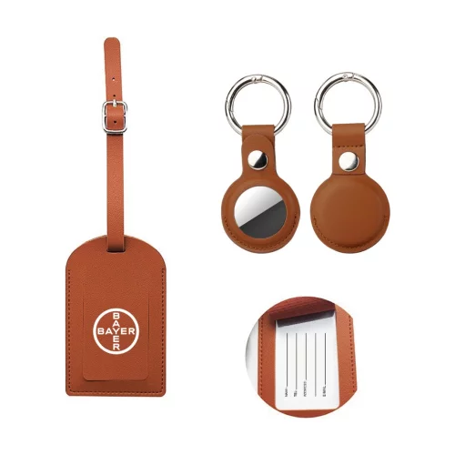 Ensemble cadeau AIR TAG porte-clés + étiquette de bagage