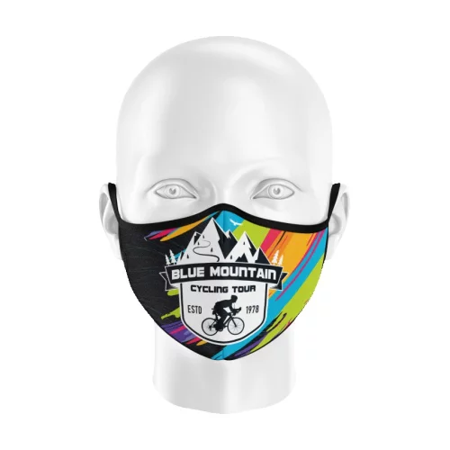 Masque facial 2 couches à attacher derrière les oreilles