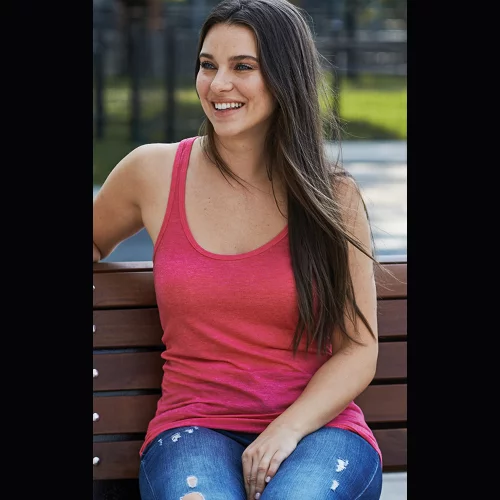 Débardeur en mélange de coton à dos nageur pour femmes M & O® Knits
