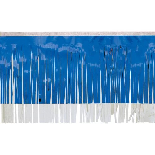 Frange bleu métallique et blanche standard de la Victory Corps (15")