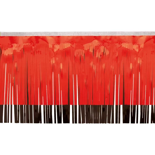 Frange rouge métallique de la Victory Corps & frange noire standard (15")