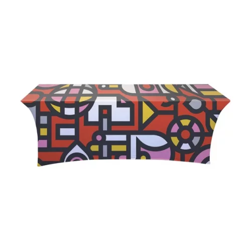 8' Stretch Open-Back Full Color Table Throw