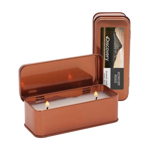 Bougie rectangulaire en cuivre parfumée de 5 oz personnalisée