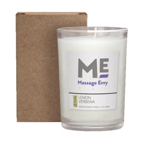 Bougie de 8 oz à la verveine citronnée avec boîte cadeau en carton