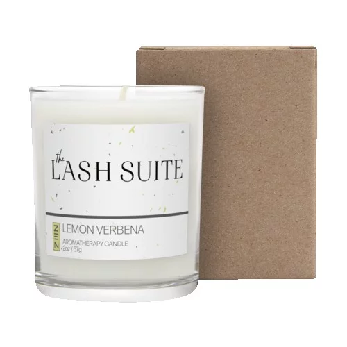 Bougie votive à la verveine citronnée de 3 oz avec boîte cadeau en carton