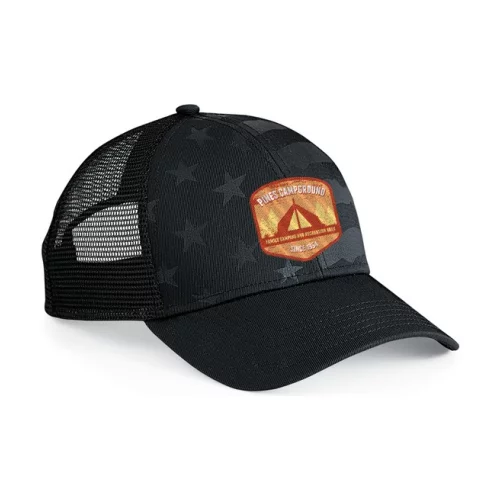 Outdoor Cap Debossed Stars and Stripes w/Mesh Back