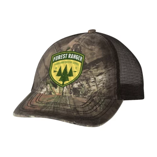 Outdoor Cap Oil Stained Camo Trucker Cap
