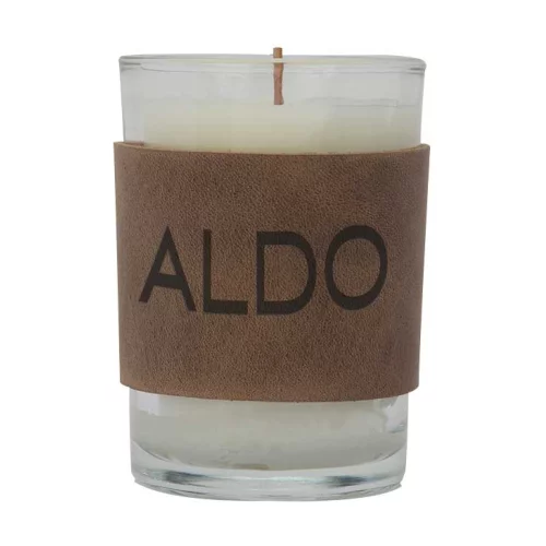 Bougie enveloppée de cuir HARPER de 8 oz.