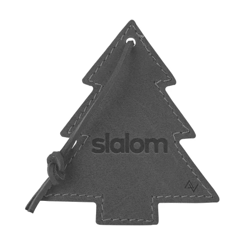 Décoration d'arbre en cuir TANNENBAUM avec attache en lacet de cuir.