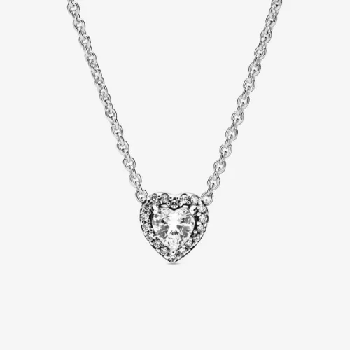 Elevated Heart Necklace - Silver