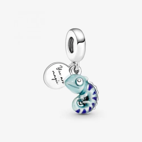 Colour-Changing Chameleon Dangle Charm - Silver